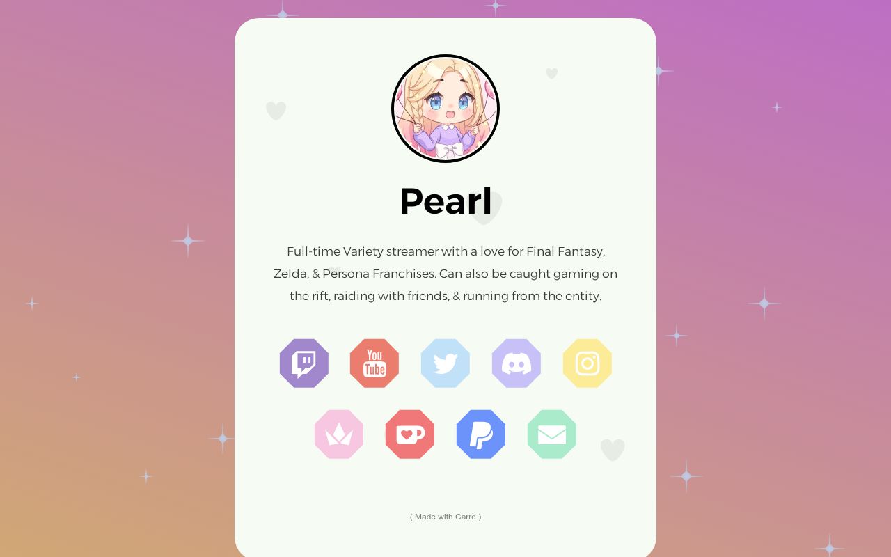 Carrd profile picture for @pearl